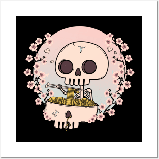 skeleton ramen Posters and Art